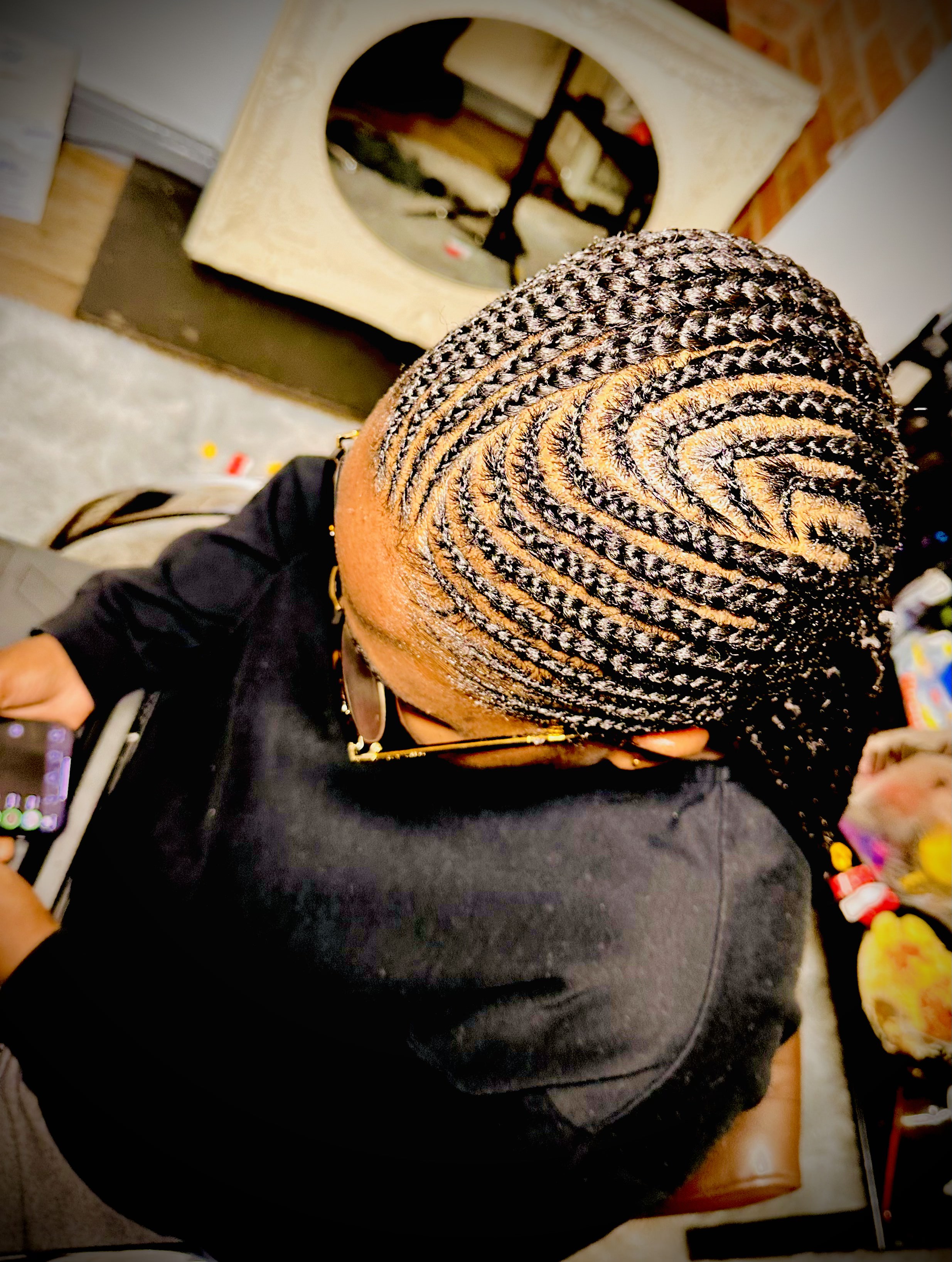 Basic conrows waist length
